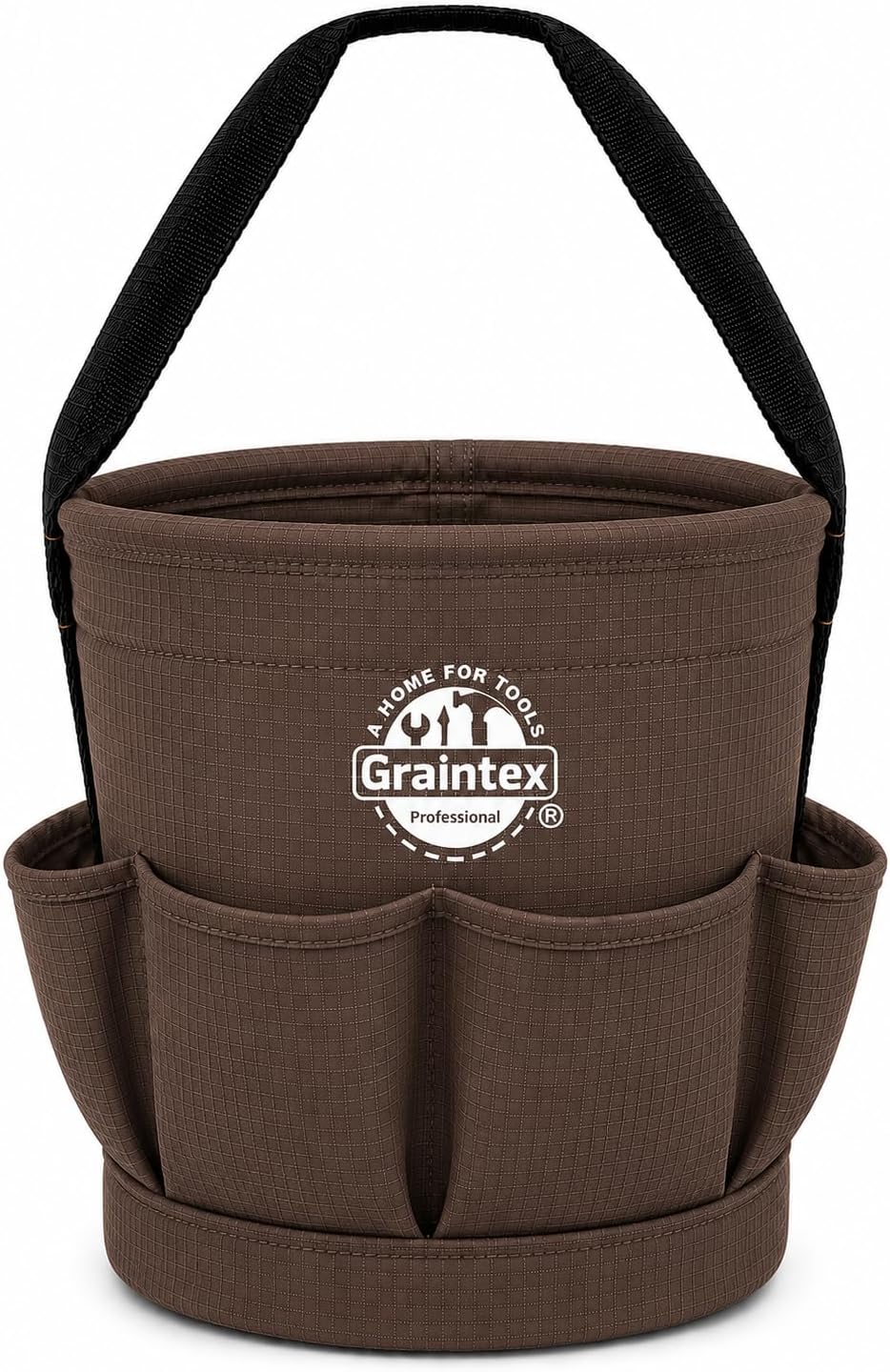 Graintex Tapered Canvas Bucket 12"x10"x15", Utility Tool Bucke...