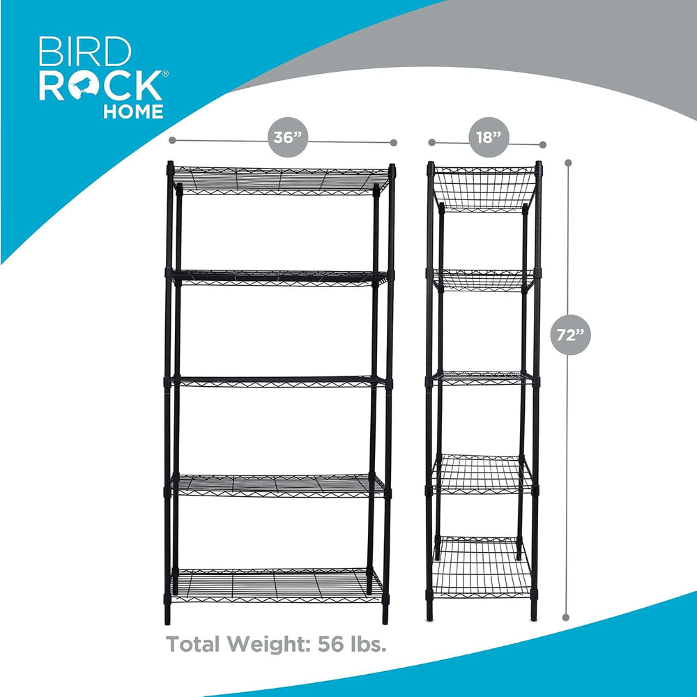 Internet's Best 5-Shelf Adjustable Wire Shelving | Heavy Duty Storage Rac...