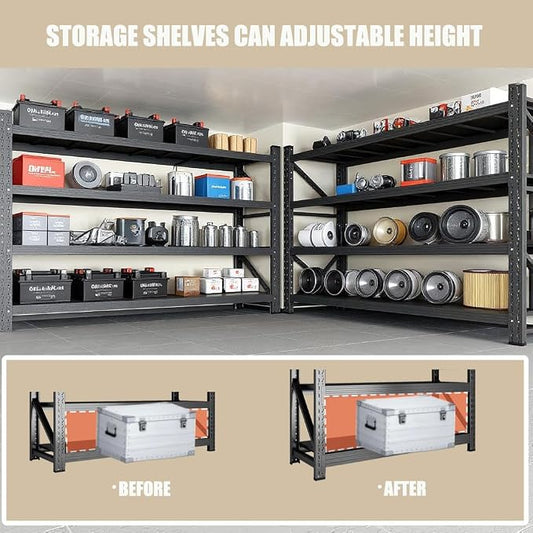 Heavy Duty Garage Shelving Unit 5000LBS, Industrial Storage Shelf - Image 2
