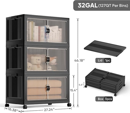 Jalove 90Gal Large Storage Bins - Image 2