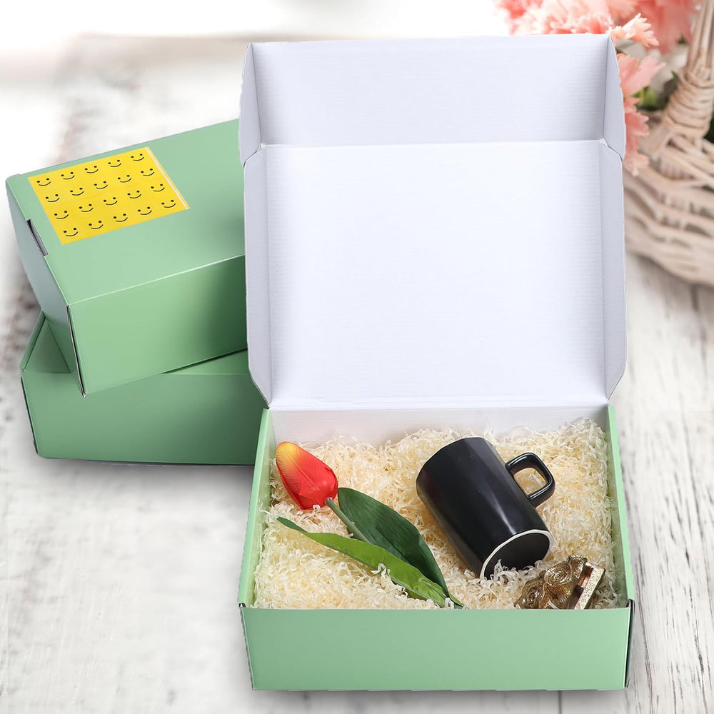 PHAREGE 20 Pack 12x9x4 in Cardboard Shipping Boxes, Light Green Gift Box