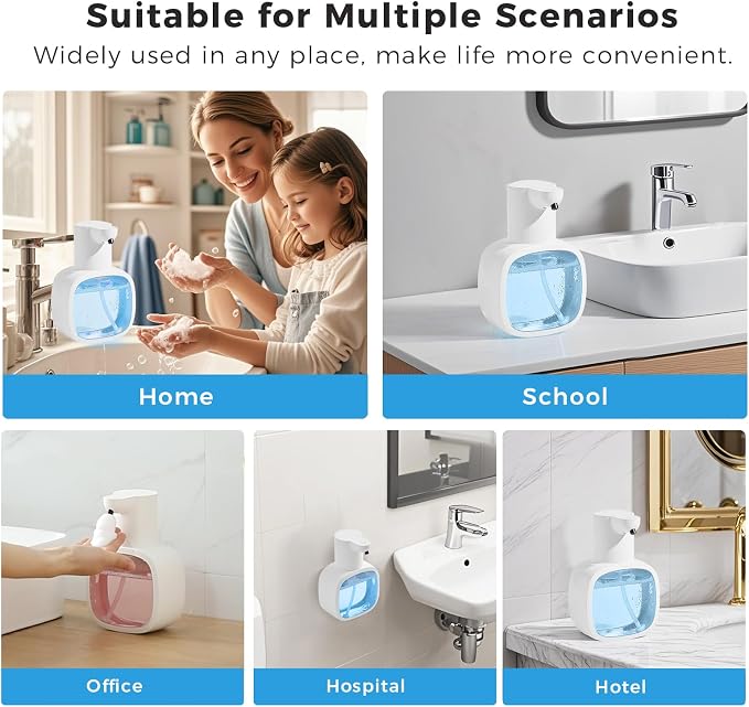 Automatic Foaming Soap Dispenser, 17oz/500ml Touchless Rechargeable - Image 9