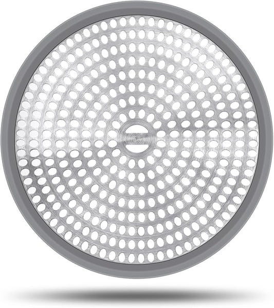LEKEYE Shower Hair Catcher Drain Protector Strainer-Steel & Silicone 2 Pack - Image 2