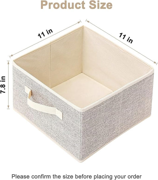 Storage Baskets, 11-Inch Woven Fabric Bins, Storage Cubes - Image 2