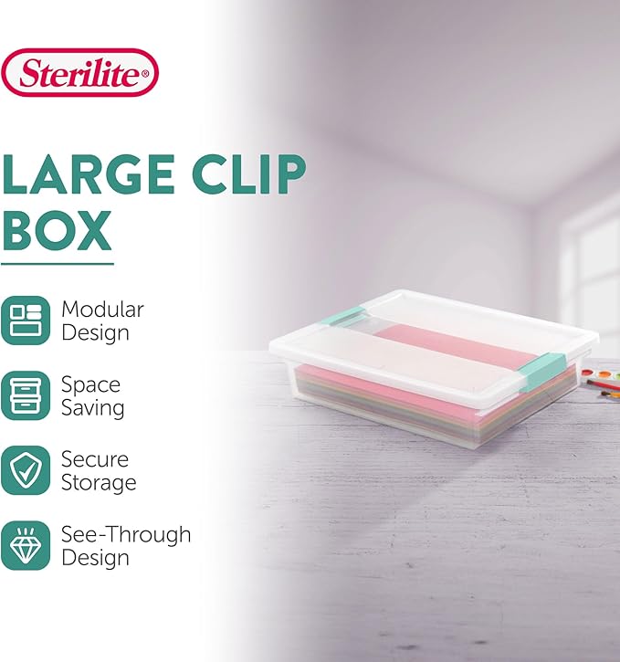 Sterilite 18-Pack Clip Box, Supplies and Office Items