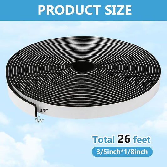Weather Stripping Door Seal Strip, Strong Adhesive, Lightproof, Soundproof - Image 2