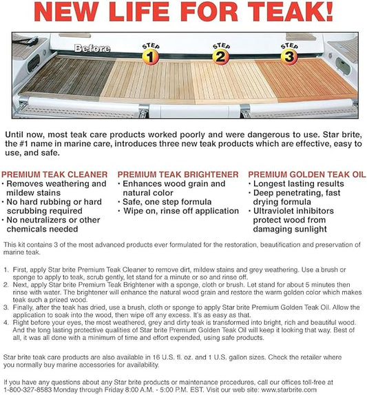 STAR BRITE Teak Care 3 Step Kit - Image 2