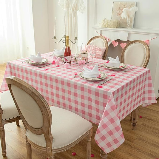 Classic Gingham Plaid Tablecloth Fabric - Image 2