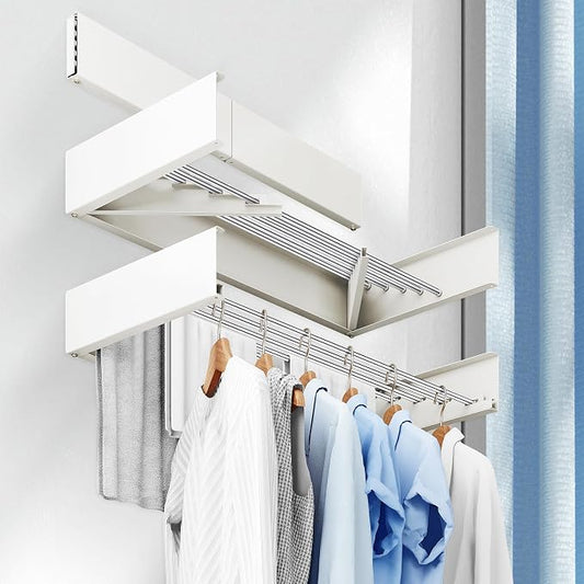 Drying Rack Clothing, Clothes Drying Rack Wall Mounted, Collapsible Hanging - Image 2