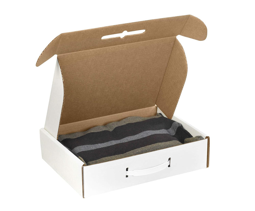Staples Corrugated Carrying Cases, 12‑1/8” x 9‑1/4” x 3”, Oyster White Storag...