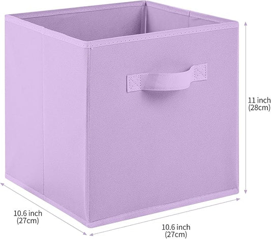 Stero Fabric Storage Bins 6 Pack Fun Colored Durable Storage Cubes - Image 2
