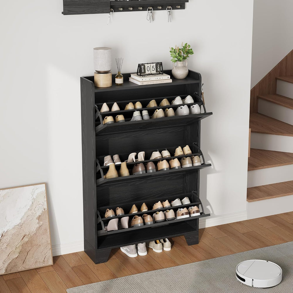 IDEALHOSUE Shoe Cabinet Storage for Entryway, Slim Shoe Storage Cabinet with ...