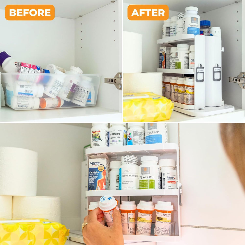 Cabinet Caddy SNAP! Spice Rack Organizer for Cabinet, 4 Adjustable Shelves