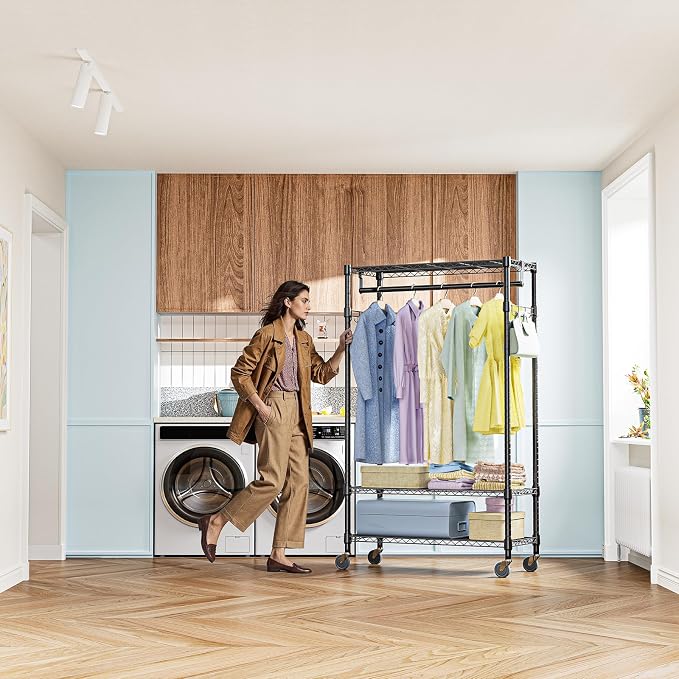 IZEUK Heavy Duty Rolling Garment Rack - Image 7