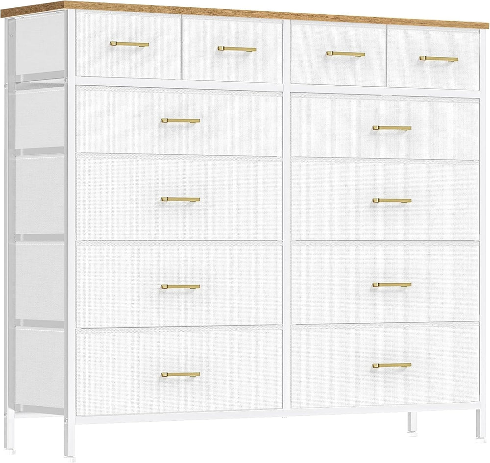 VASICAR Dresser for Bedroom with 12 Deep Drawers, Wide Chest of Drawers