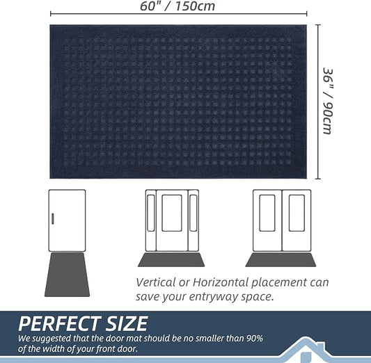 BEQHAUSE Waffle Door Mats Indoor 36"x60", Dog Mat - Image 2