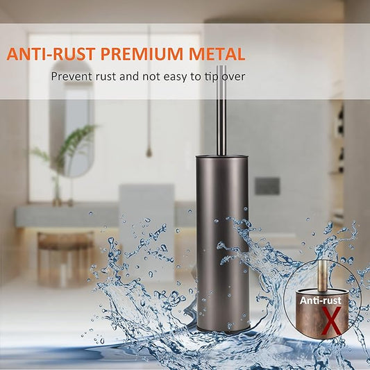 Toilet Brush and Holder Set Premium Material Toilet Bowl Cleaner Free Standing - Image 2