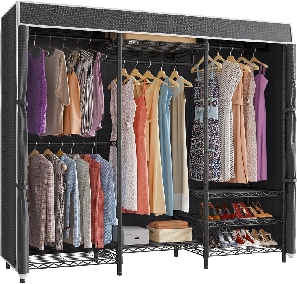 VIPEK V5C Heavy Duty Covered Clothes Rack Portable Closet Rack, Adjustable