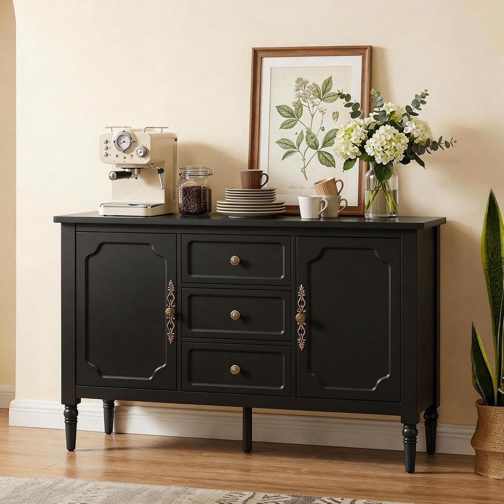 RoyalCraft Buffet Cabinet with 2 Doors & 3 Drawers, Vintage Sideboard wit...