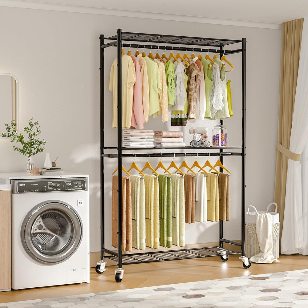 Neatrays Rolling Clothes Rack for Hanging Clothes, 47.2"x 11.8"x 79...