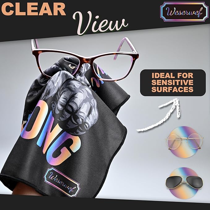 WESERWEF Design Microfiber Glasses Cleaning Cloth – Premium Cleaning Cloth - Image 6