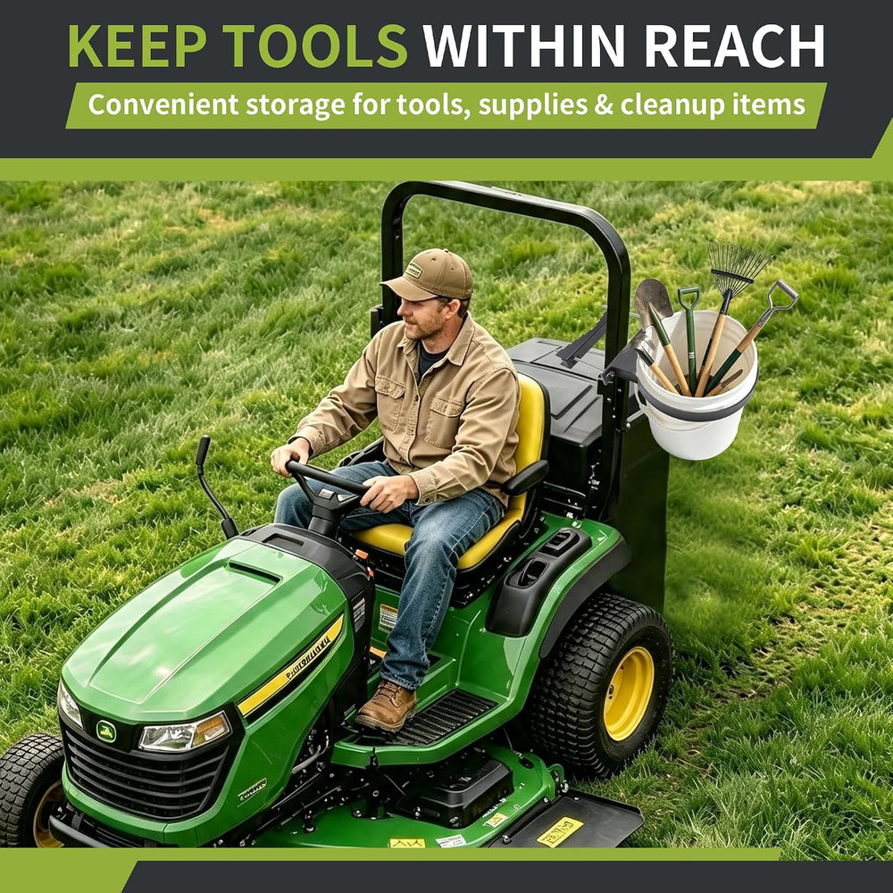 Heavy-Duty 5 Gallon Bucket Holder for Zero Turn Mower & Tractor