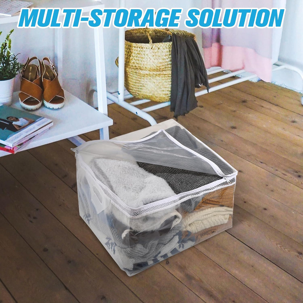 HIBAG 10 Gallon Large Storage Bag for Clothes, Zipper Clothing Storage Bag, C...