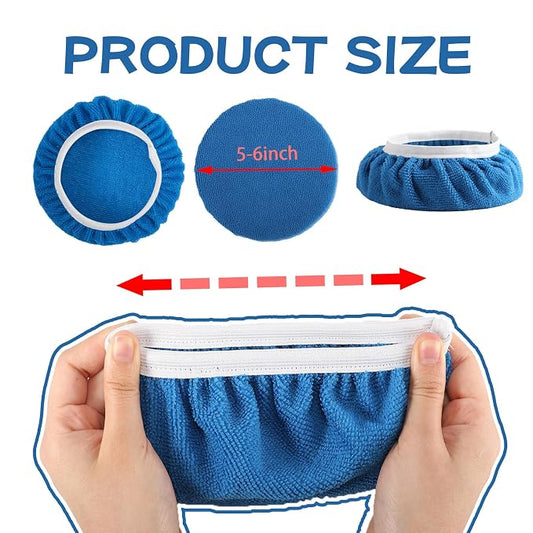 40 Pieces Polishing Bonnet Pads, Car Polisher Pad Bonnet 5-6 Inch, Car Buffer - Image 2