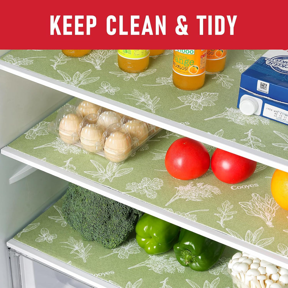 Cooyes Shelf Liner for Refrigerator & Drawer, Non-Adhesive Cabinets Liner...