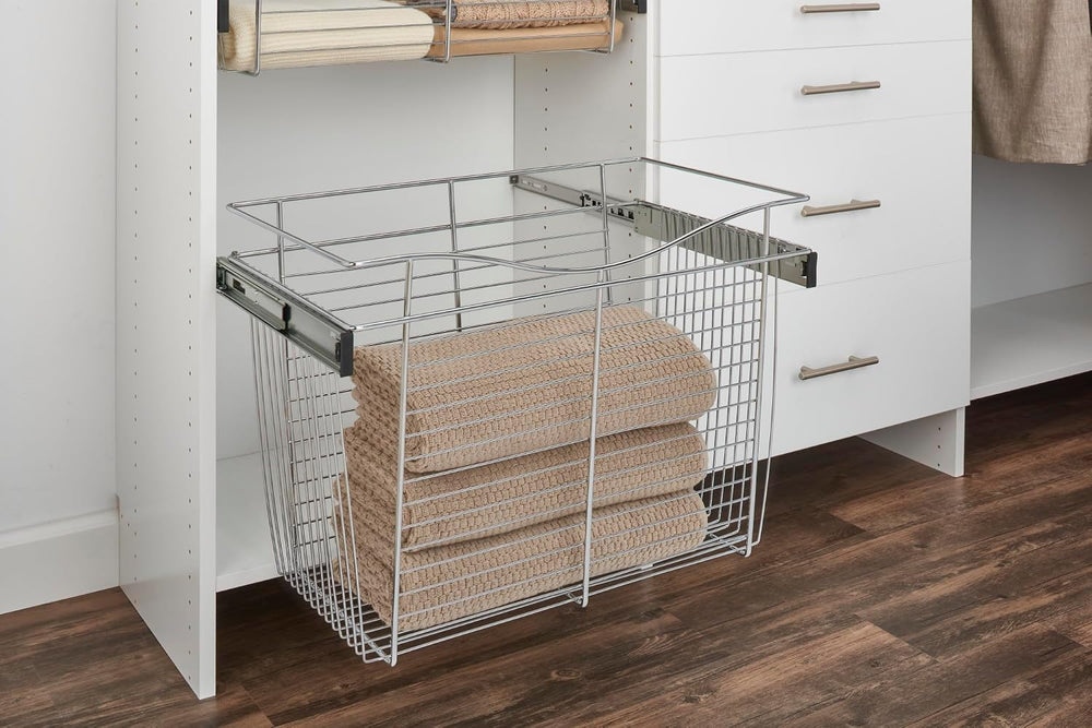 REV-A-SHELF Chrome 18" Wire Pullout Basket for 14" Deep Closet - 18...