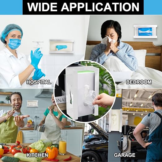 Lounsweer 2 Pcs Magnetic Glove Dispenser Holders Wall Mount Boxes of Gloves - Image 6
