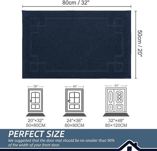 BEQHAUSE Door Mat 20" x 32", Non-Slip Door Mats Indoor Entryway Rugs Washable - Image 2