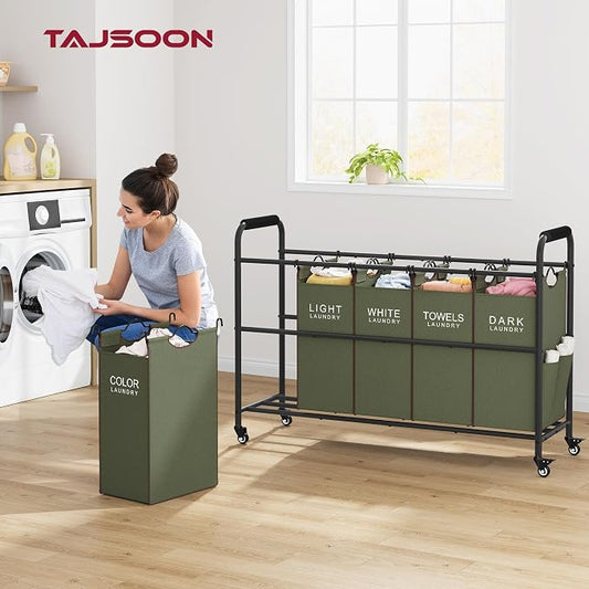 Tajsoon 5 Sections Laundry Sorter, Laundry Hamper - Image 2