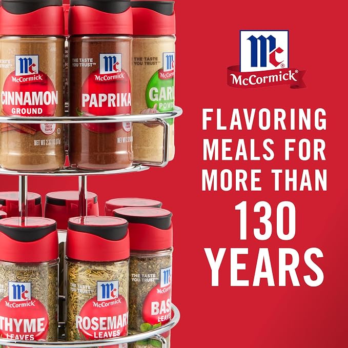 McCormick Spice Rack, Two Tier Chrome, Featuring 16 Herbs & Spices
