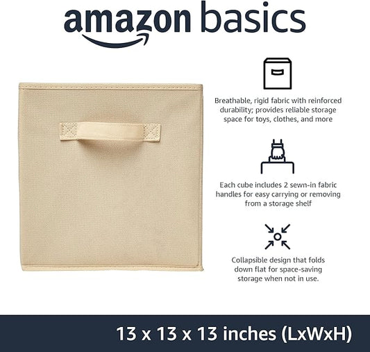 Amazon Basics Collapsible Fabric Storage Cube Bins Organizer - Image 2