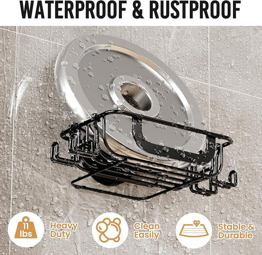 LEVERLOC Soap Holder Dish for Shower Wall, Bar Suction Cup Soap Saver Tray - Image 2