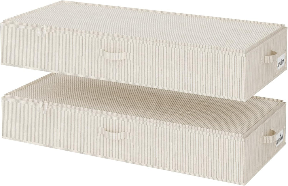 StorageWorks 7 Inch Low Profile Under Bed Clothes Storage Bins with Lids