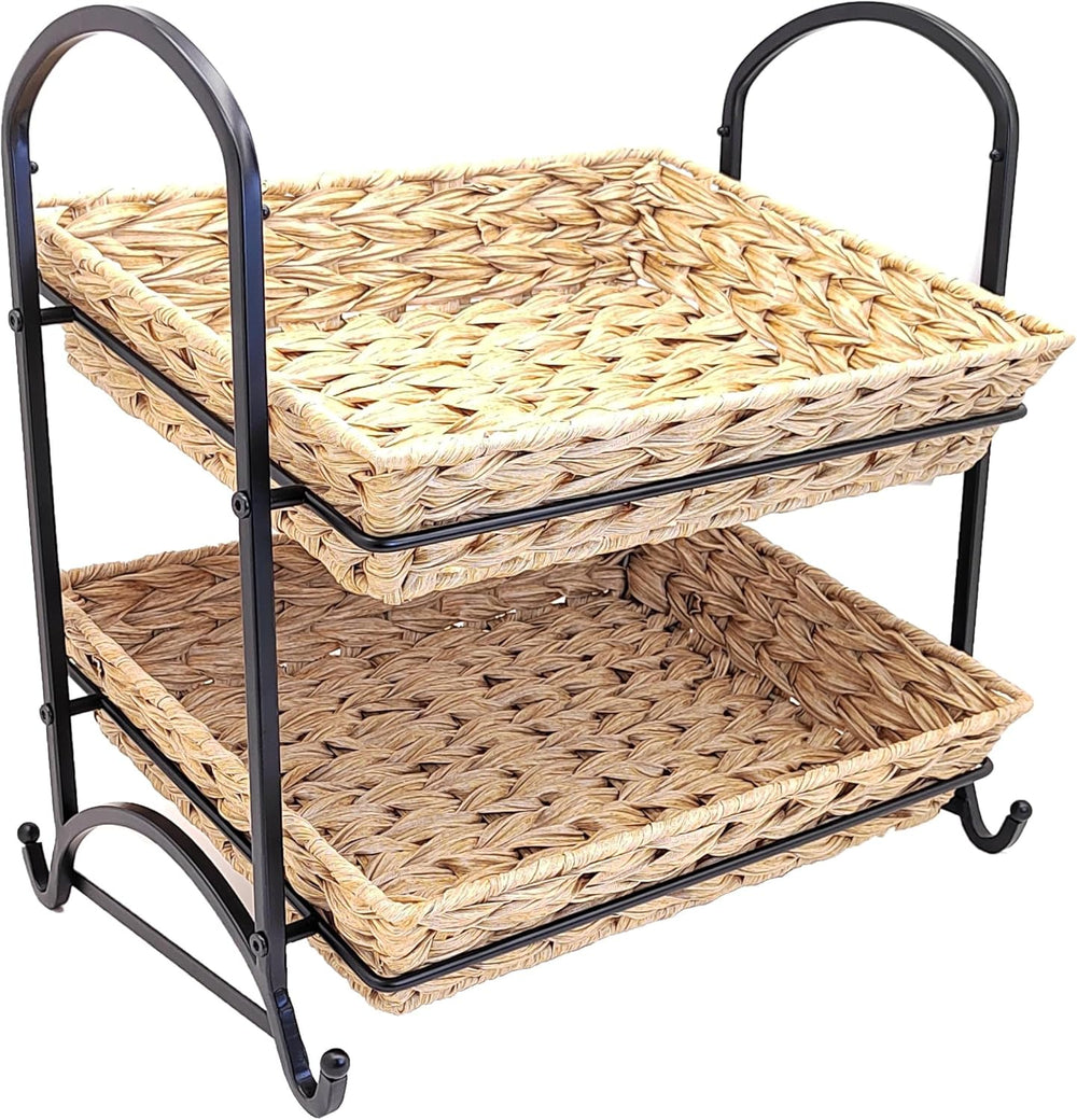 Stackable Candy Display Rack wtih Rattan|Stackable Candy Organizer|Multi-Func...