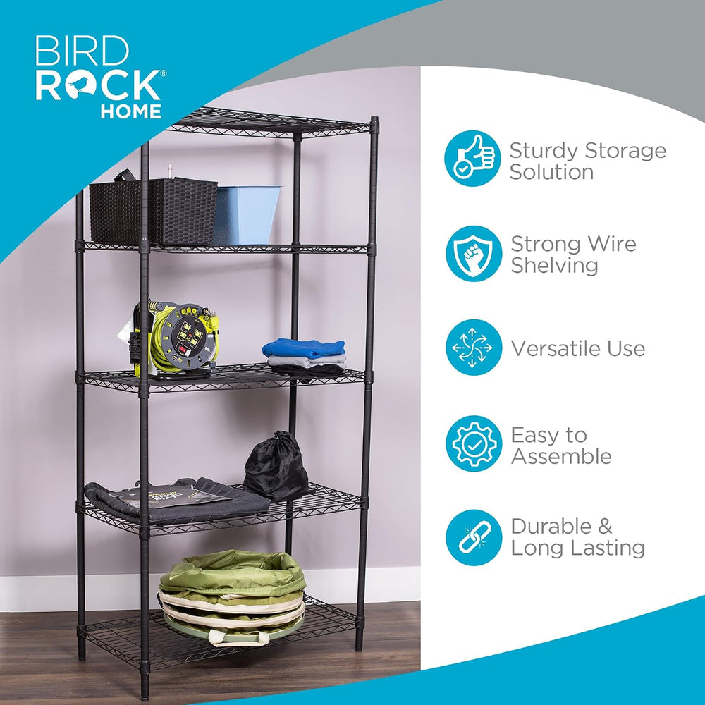Internet's Best 5-Shelf Adjustable Wire Shelving | Heavy Duty Storage Rac...