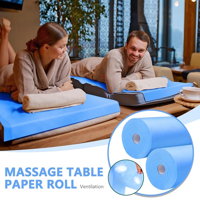 Tudomro 2 Roll Disposable Non Woven Bed Sheets 24 x 71 Inch Massage Table Paper - Image 6