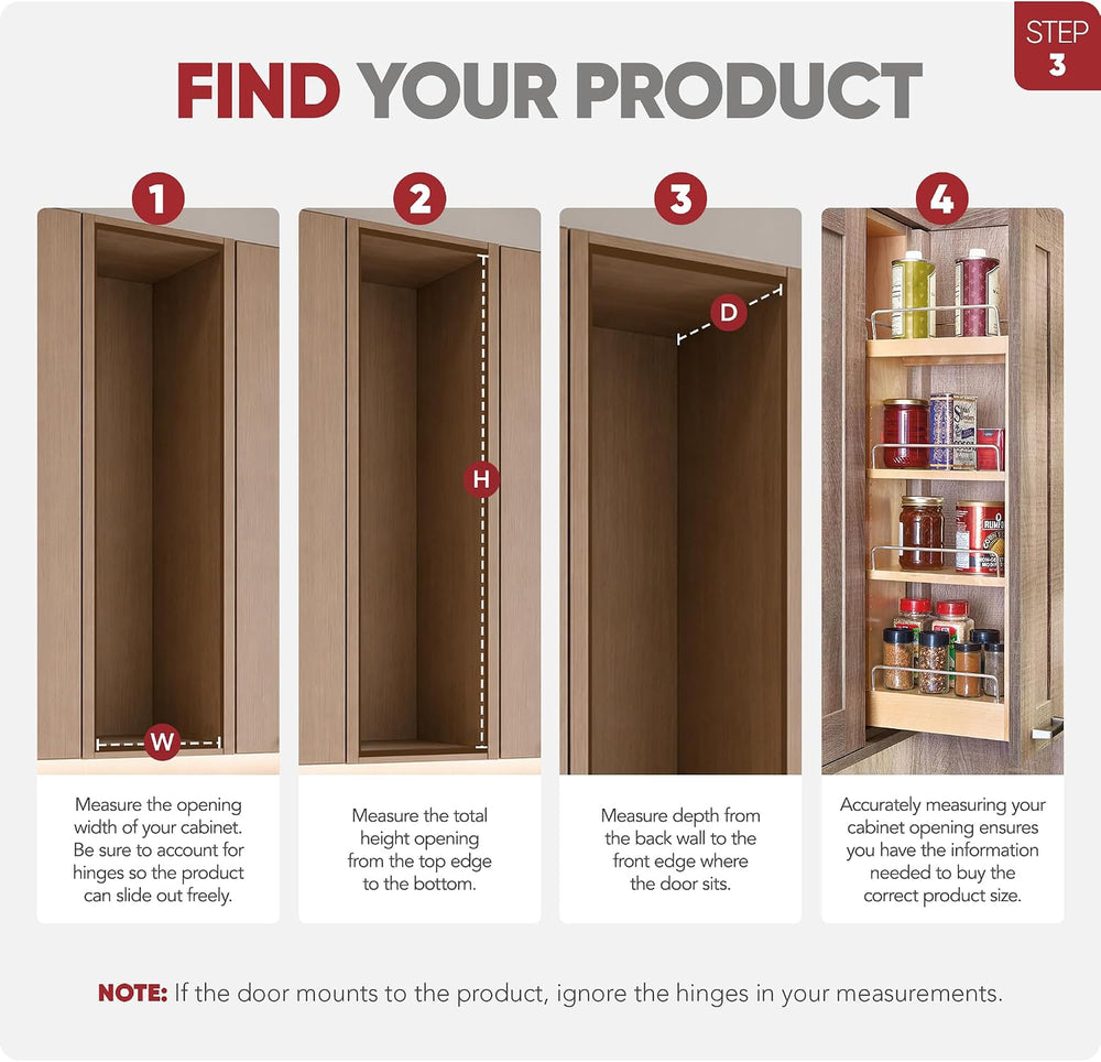 Rev-A-Shelf 8" Pullout Shelf Organizer for Kitchen and Bathroom Base Cab...