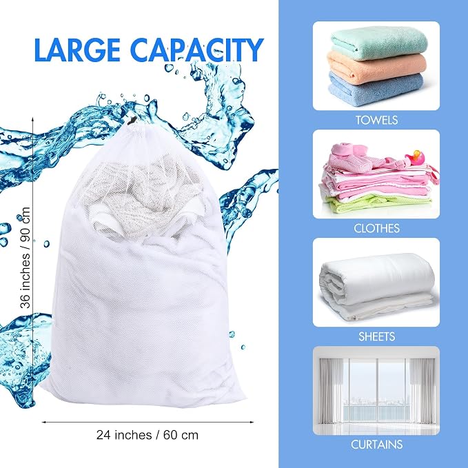 Berlune 30 Pack 24 x 36 Inches Large Mesh Bags