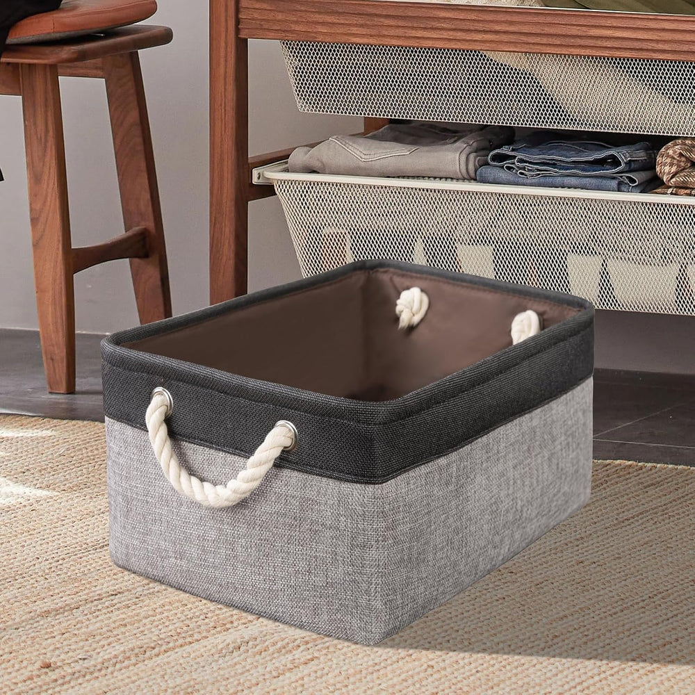 SAMORADREA 8 Pack Storage Basket Bins & Decorative Baskets Fabric Storage...