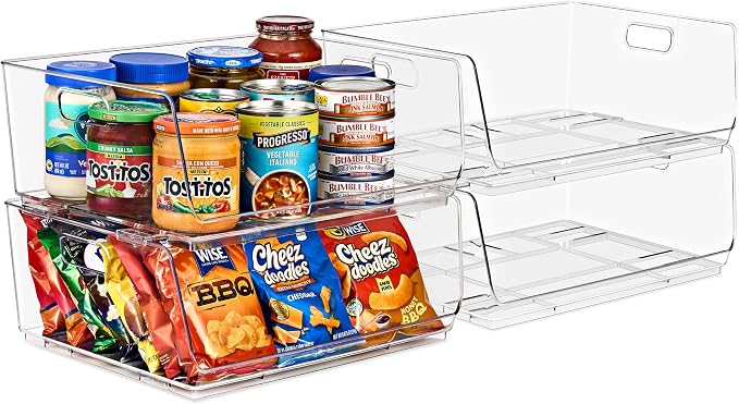 Sorbus Stackable Storage Bins Open Front - Image 8