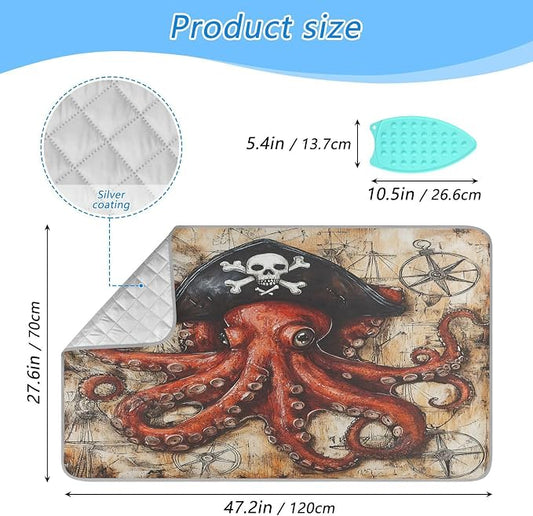 Octopus Pirate and Compass Ironing Mat - Image 2