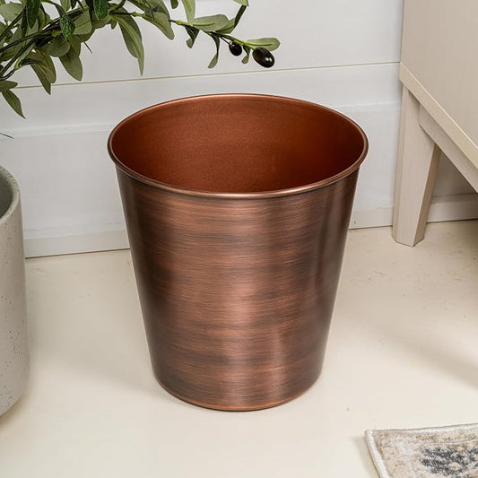 happimess HPM1113B-SET2 Nolan Modern Classic Smooth Steel 2 Gal Waste Bin - Image 2