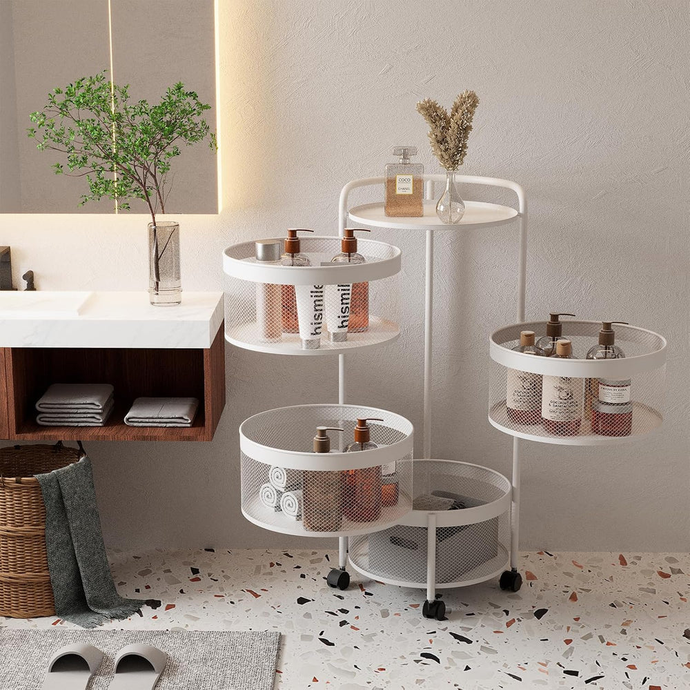 Garden 4 you Rotating Kitchen Storage Shelf Rack, 360° Rotating Fruit and Veg...
