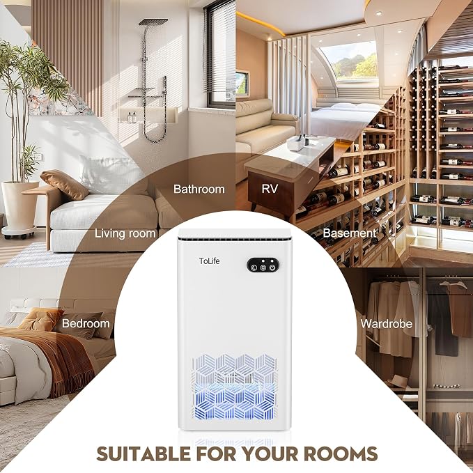 ToLife Dehumidifier for Home, 1000 sq.ft Dehumidifiers for Basement Bedroom - Image 7