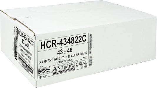 Aluf Plastics High Density Trash Bags, 56 Gallon, 22 Micron, - Image 2