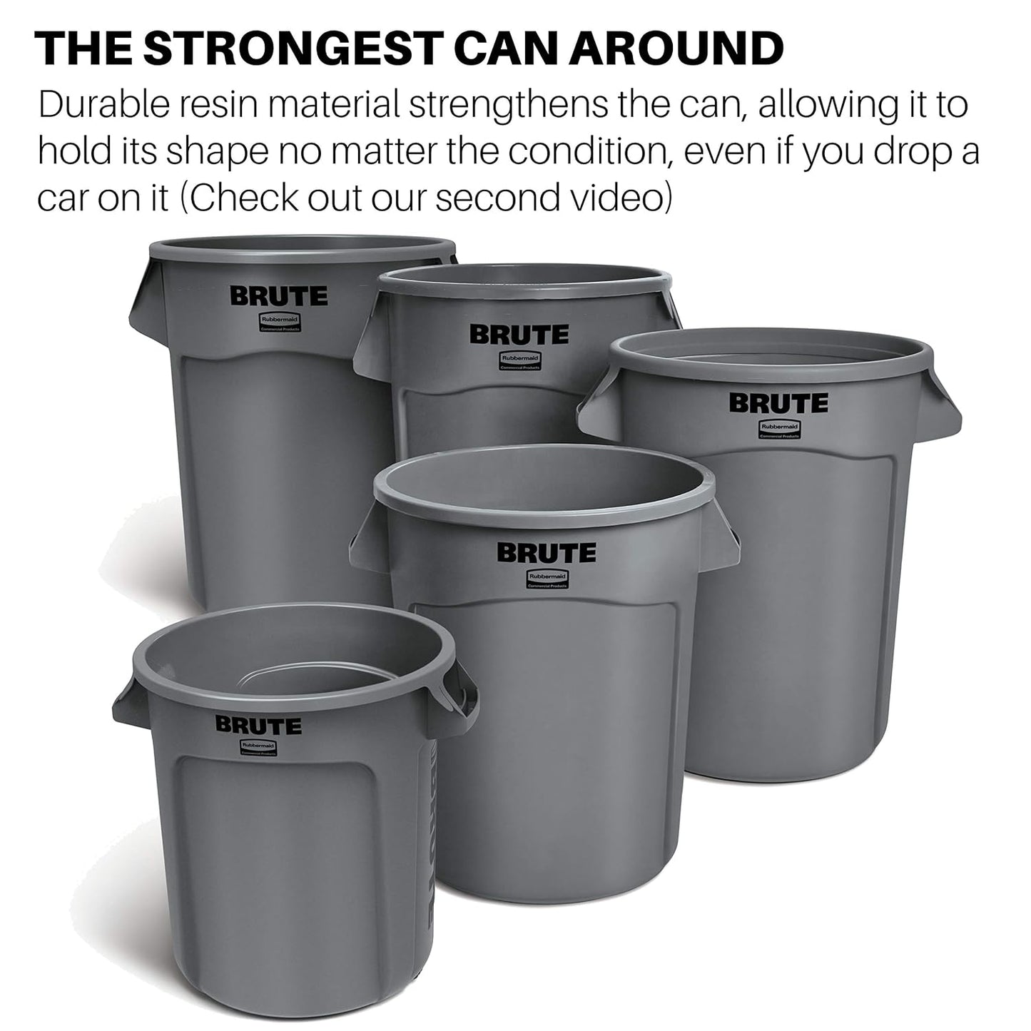 Rubbermaid Commercial Products Vented BRUTE Recycling 44 Gal, Blue, for Landscapers/Construction Sites/Restaurants/Back of House/Offices/Warehouses/Commercial Environments, Pack of 4